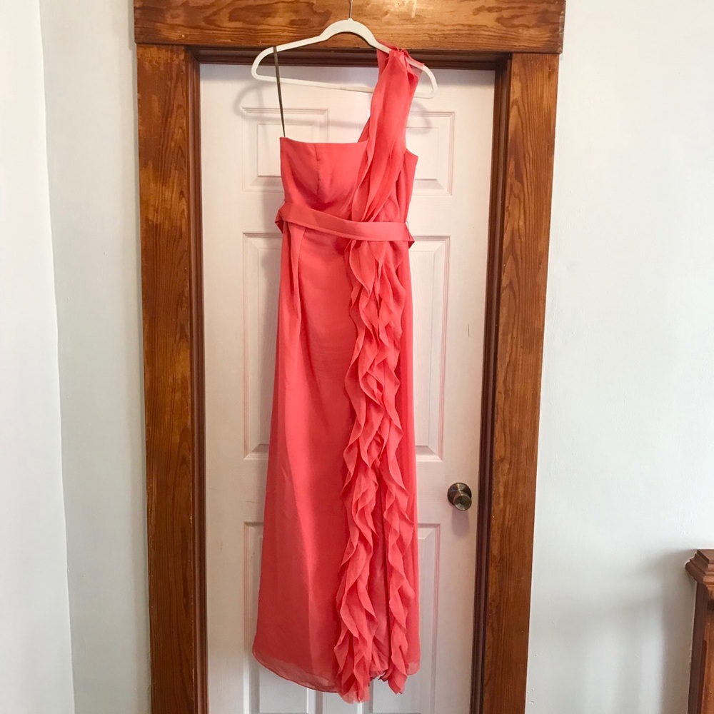 Vera Wang # VW360274, 1 Shoulder, Sunset, size 14